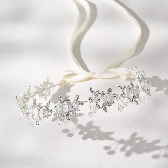 Pearl Wedding Headband Crystal Bridal Headpieces for Wedding Hair Accessories main image 6